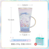 Sanrio Cinnamoroll Ceramic Plate Breakfast Mug Salad Bowl Glass Set - LoveJojo