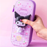 Sanrio Zipped Pencil Case Kawaii Hello Kitty Cinnamoroll My Melody