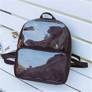 Clear Transparent Bow School Backpack Rucksack Japanese School - LoveJojo