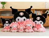 Sanrio My Melody Kuromi Kawaii Floral Lace Dress Plush Toy