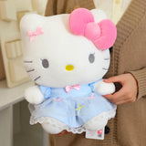 Sanrio Hello Kitty Big Pink Bow Blue Lace Dress Plushie