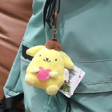 Sanrio Plush Keychain Kawaii Hello Kitty Kuromi My Melody Cinnamoroll Pendant (10cm)