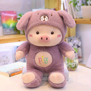 Pig Bear Hat Plush Toy - LoveJojo