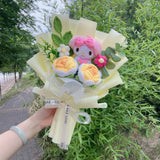 Sanrio Hello Kitty Kuromi Cinnamoroll My Melody Artificial Plush Flower Bouquet