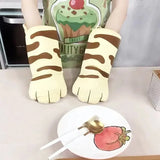 Cat Paw Oven Gloves Tiger Stripes