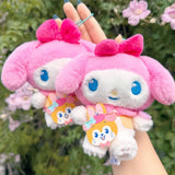 Sanrio Ramune Series Plush Keychain Pompompurin My Melody Kawaii Hello Kitty Kuromi Pendant (10cm)