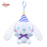 Sanrio Kawaii Plush Keychains Hello Kitty Melody Kuromi Cinnamoroll Pochacco