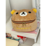San-X Rilakkuma Bear Plush Zipped Makeup Case