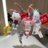 Sanrio Hangyodon Cinnamoroll Kuromi Hello Kitty Marumofubiyori Cogimyun Pendant Plush Toy