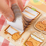 4 x Kawaii Bear Rabbit Animals Memo Pad Sticky Notes To Do List Planner Sticker Notepad