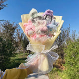 Sanrio Plush Bouquet My Melody Kuromi Cinnamoroll Hello Kitty Plush Toy Valentine Graduation Gift