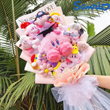 Kawaii Pink Graduation Kirby Plush Bouquet