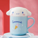 Sanrio Cinnamoroll Ceramic Plate Breakfast Mug Salad Bowl Glass Set - LoveJojo