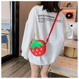 Red Strawberry Crossbody Bag Gold Chain