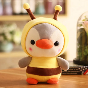 Kawaii Plush Toy Penguin Dinosaur Frog Unicorn Bee Stuffed Animal 25cm