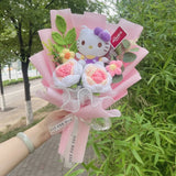 Sanrio Hello Kitty Kuromi Cinnamoroll My Melody Artificial Plush Flower Bouquet