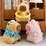 Kawaii Snack Attack: Hamburger Capybara Dog Pig Capibaras Pizza Bubble Tea Cushion Plush