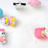 Set of 12 Sanrio Toys Kawaii Eraser Kuromi Cinnamoroll My Melody Hello Kitty Figures