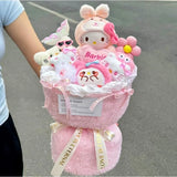 Sanrio Cinnamoroll Pochacco Kuromi Pompompurin Plush Flower Bouquet
