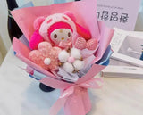 Sanrio My Melody Kuromi Cinnamoroll Hello Kitty Plush Flower Bouquet Valentine's Day Graduation Birthday Gift