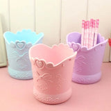 Floral Heart Pen Pot Organiser Tub Holder - Pink, Lilac, Blue