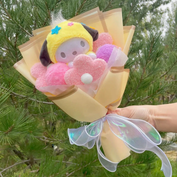 Sanrio My Melody Kuromi Cinnamoroll Hello Kitty Plush Toy Flower Bouquet - LoveJojo