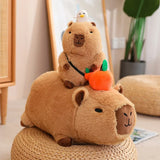 Kawaii Snack Attack: Hamburger Capybara Dog Pig Capibaras Pizza Bubble Tea Cushion Plush