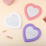 Pink Love Heart-Shaped Cosmetic Mirror Makeup Wall Hanging Mirror