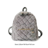 Faux Fur Mini Rabbit Ear Backpack - LoveJojo