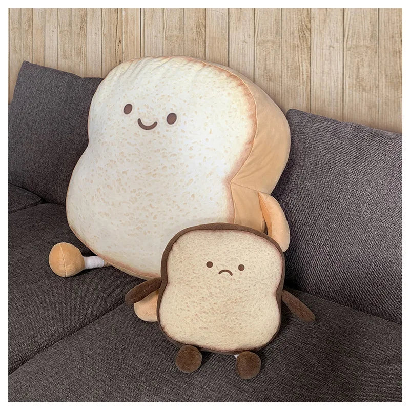 Happy and Sad Face Toast Bread Plushie – LoveJojo