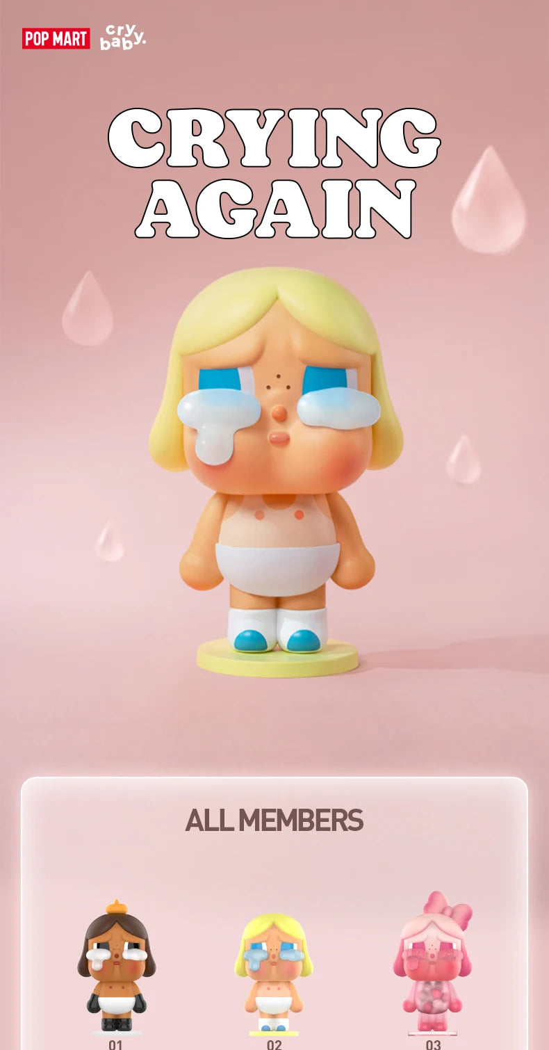 CRYBABY Crying Again Series フィギュア Genuine Pop Mart Crybaby Crying Again Series Figures Blind Box