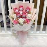 Sanrio Hello Kitty Kuromi My Melody Plush Bouquet - 35cm