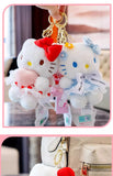 Sanrio Hello Kitty Keychain Plush Pendant Kuromi Cinnamoroll
