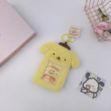 Sanrio Hello Kitty Plush Card Case Holder Keychain Kuromi My Melody Hangyodon Pochacco Cinnamoroll
