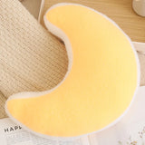 Pastel Rainbow Cloud Plush Moon Multicoloured Stripey Candy Star Moon Plush