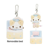 Sanrio Good Night Sleep Plush Keychain Masyumaro My Melody Piano Kawaii Bag Charm