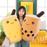Cute Bubble Tea Plush Toy Stuffed Milk Tea Soft Boba Fruit Tea Cup Plushie