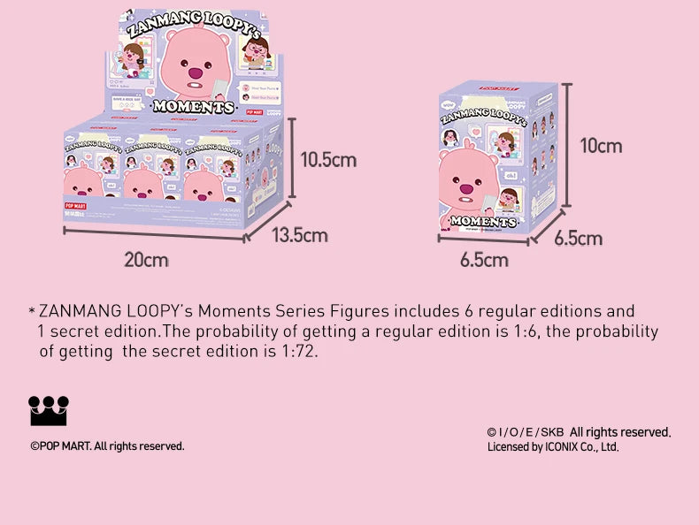Genuine Pop Mart Zanmang Loopy's Moments Series Figures Blind Box