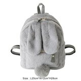 Faux Fur Mini Rabbit Ear Backpack - LoveJojo