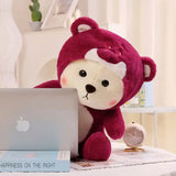 Cute Rose Red Bear Plush Toy