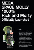 Genuine Pop Mart Mega Space Molly 400% Rick and Morty Limited Edition Figure
