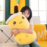 Cute Bubble Tea Plush Toy Stuffed Milk Tea Soft Boba Fruit Tea Cup Plushie