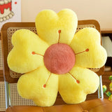 Flower-Shaped Plush Throw Pillow Cushion