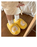 Sanrio Gudetama Cute Soft Bottom Fluffy Home Slippers Warm Plush Cotton Shoes Slides Home