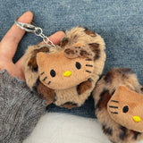 Sanrio Hello Kitty Leopard Print Keychain Pendant