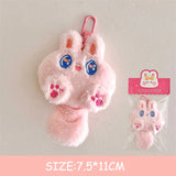 Cute Plush Cat Keychain – Kawaii Long Tailed Doll, Bag Pendant Accessory - Dimensions: 7.5 * 11cm, 7.5 * 10.5cm
