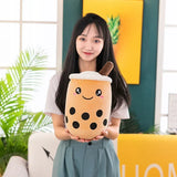 Cute Bubble Tea Plush Toy Stuffed Milk Tea Soft Boba Fruit Tea Cup Plushie