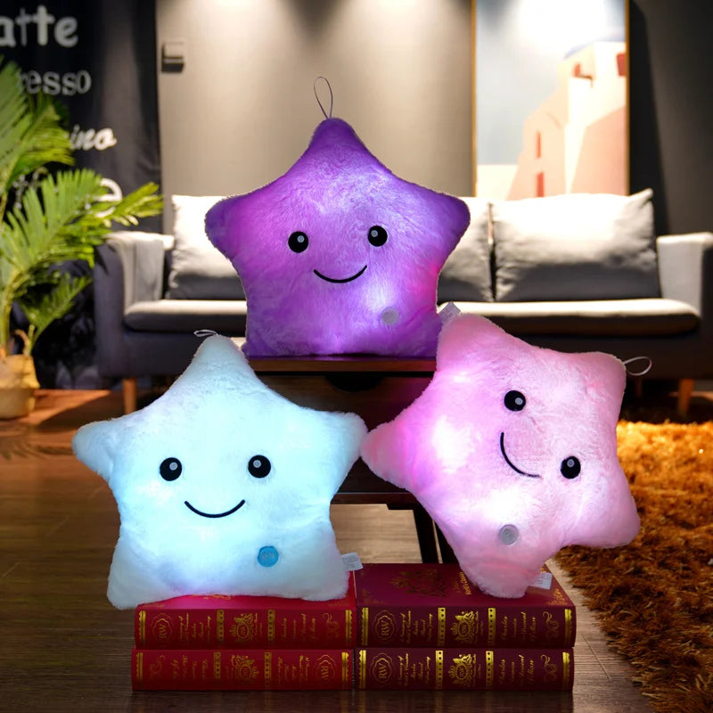 Luminous Star Plush Glowing LED Stars Cushion LoveJojo