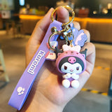 Kawaii Hello Kitty Keychain Sanrio My Melody Kuromi Cinnamoroll Car Key Ring Keychain