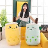 Cute Bubble Tea Plush Toy Stuffed Milk Tea Soft Boba Fruit Tea Cup Plushie